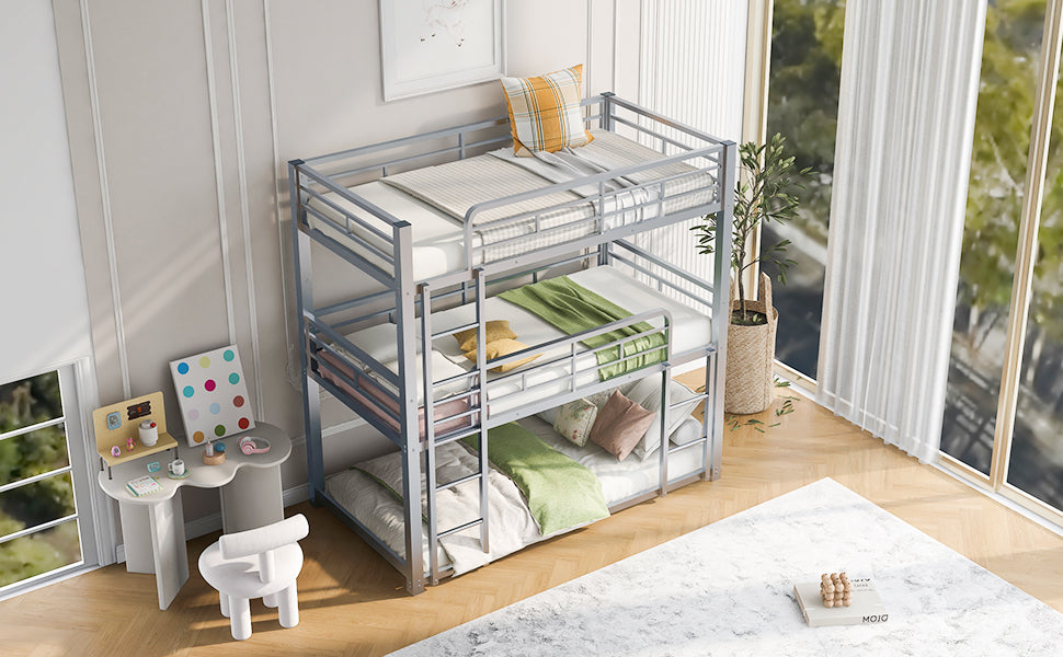 Irvington Industrial Metal Triple Bunk Bed