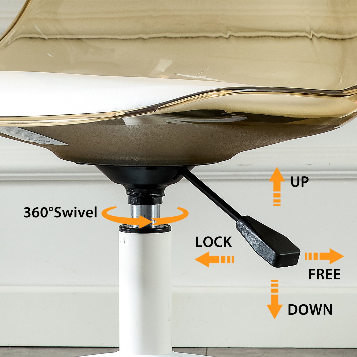 Luz Modern Amber Swivel Chair
