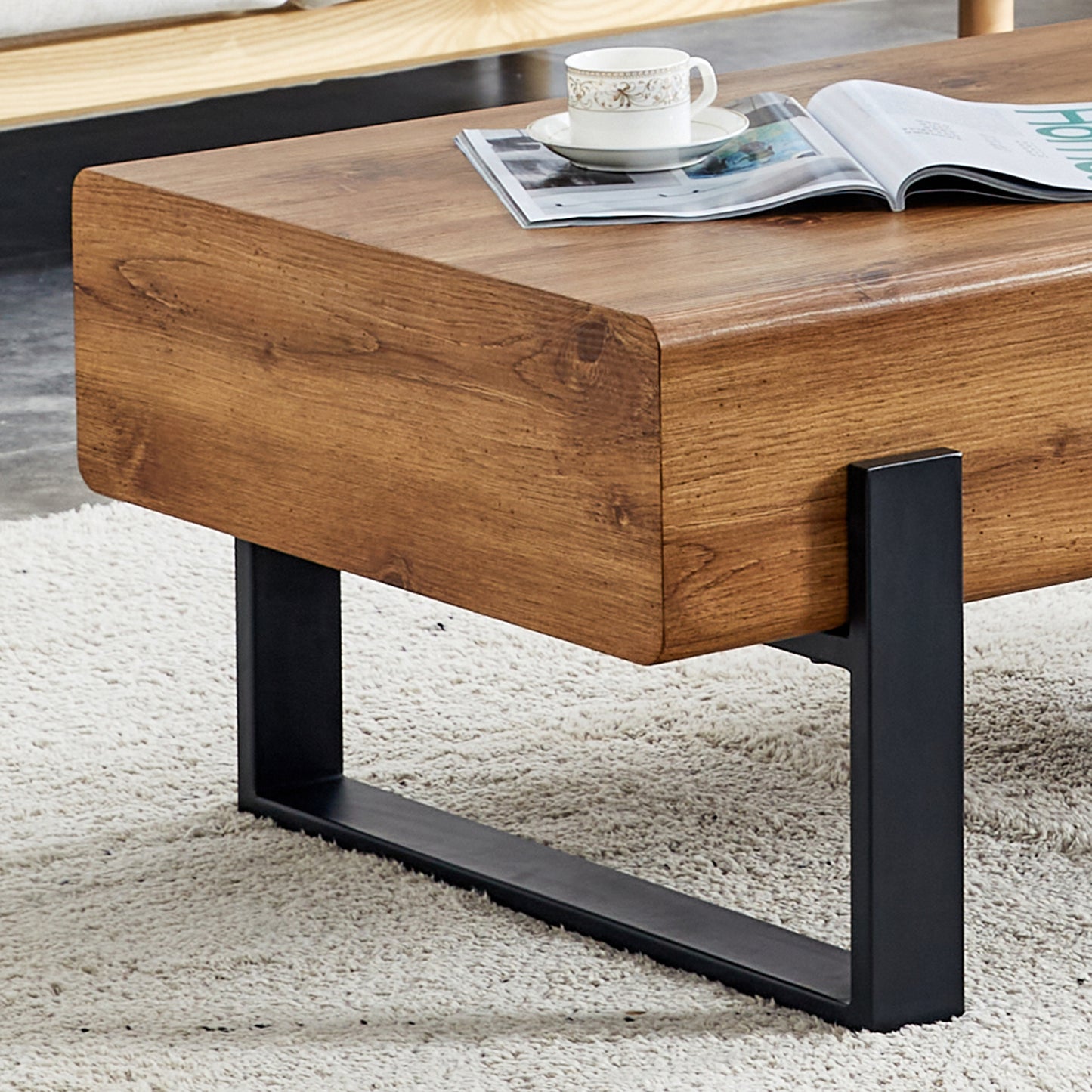 Ghivi Industrial Rustic Elegance Coffee Table