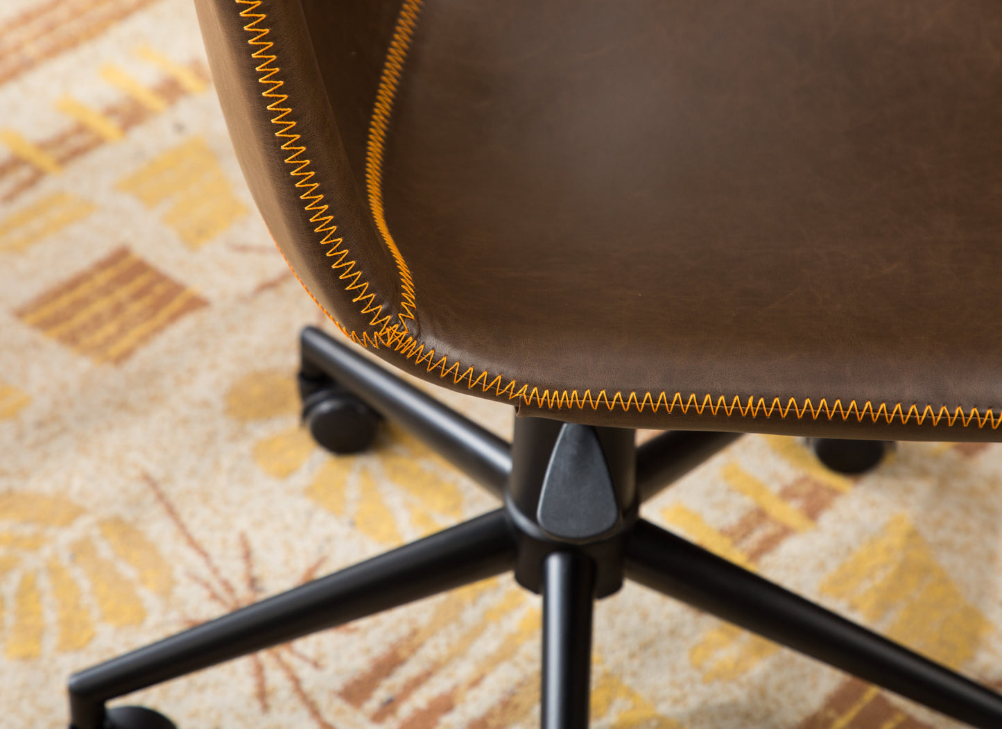 Healdsburg Modern Faux Leather Swivel Office Chair
