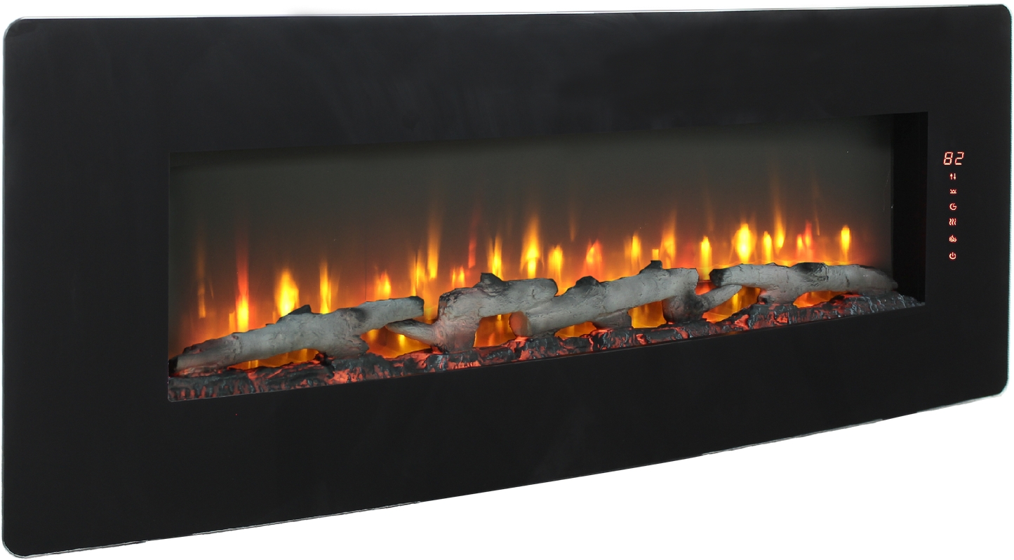 Irvington Modern Curved Wall Electric Fireplace