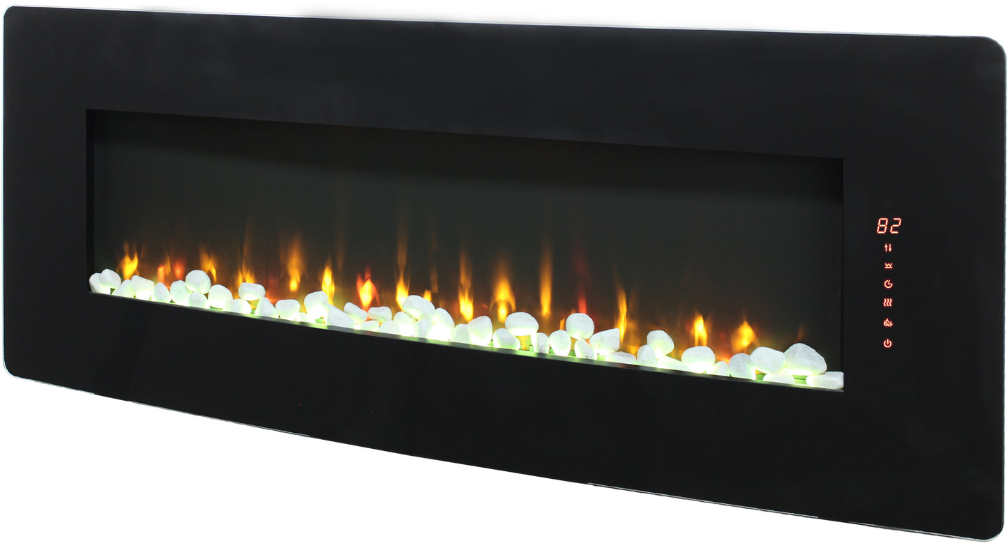 Irvington Modern Curved Wall Electric Fireplace