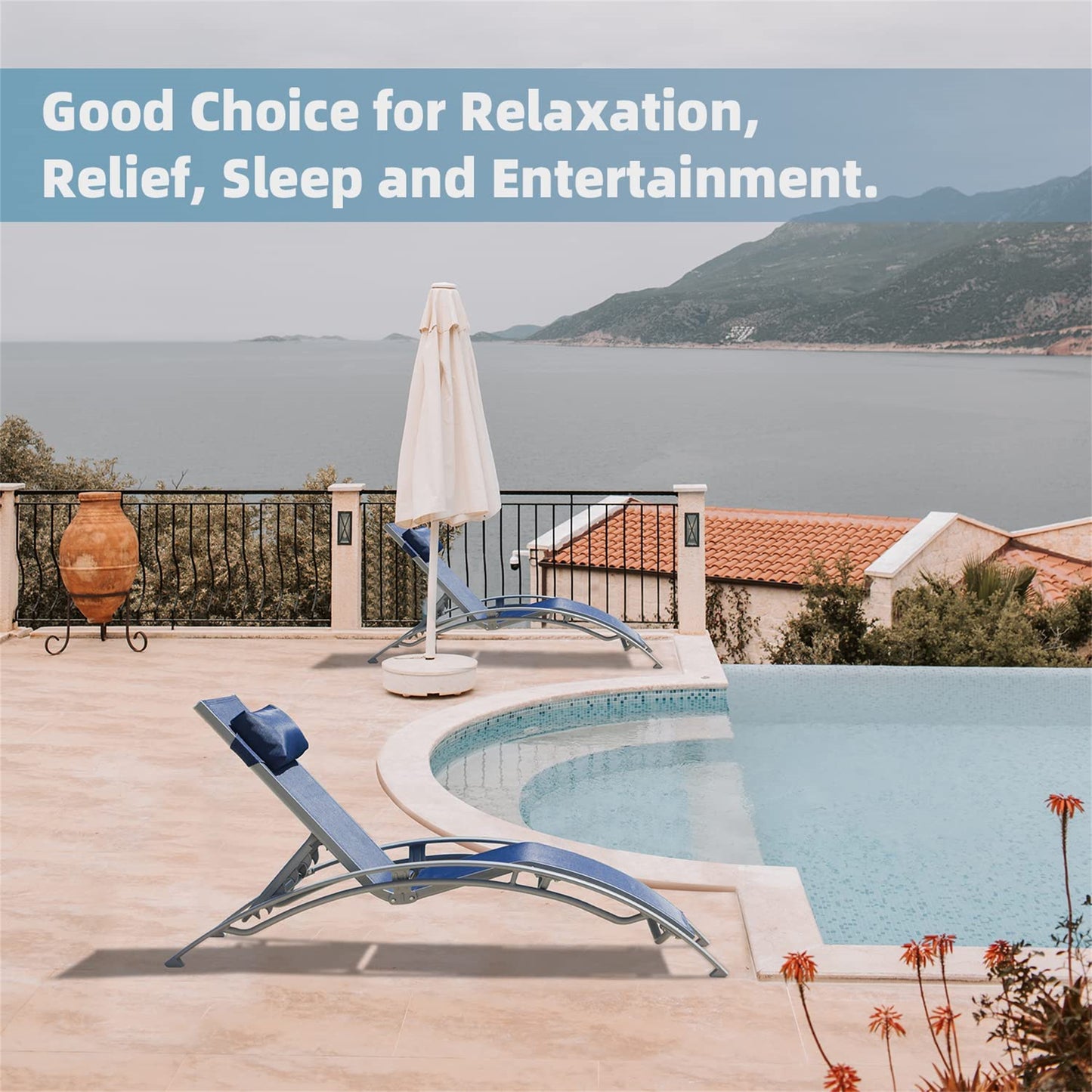 Calista Contemporary Outdoor Chaise Lounge