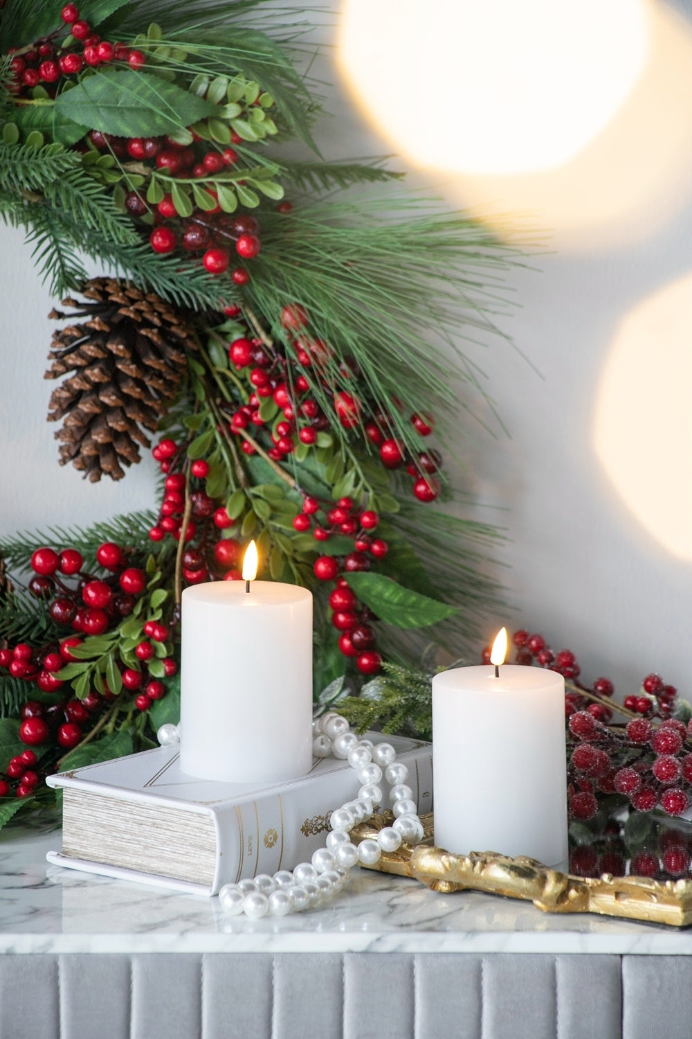 Elmcrest Contemporary Candles with Remote Control Timer