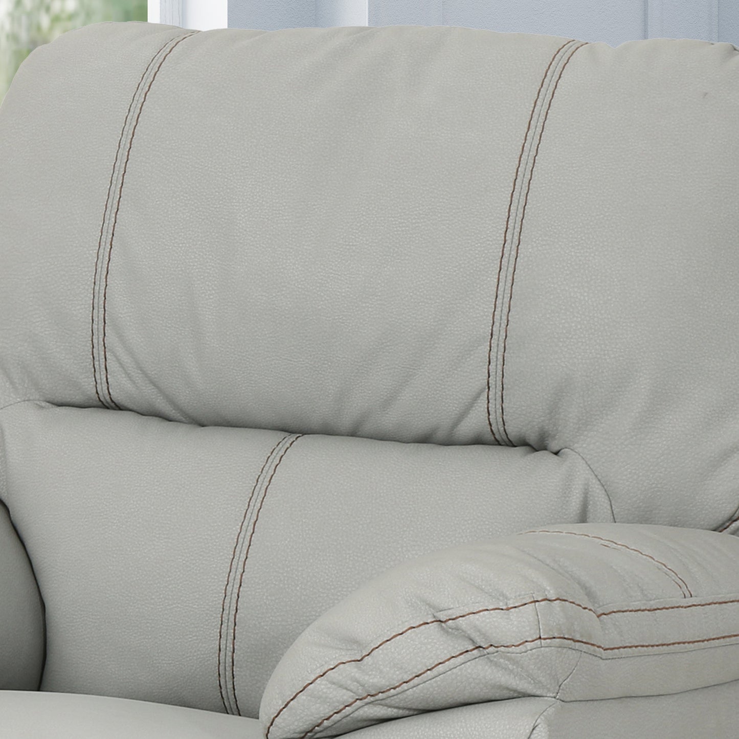 Cleo Mid-Century Faux Leather Power Recliner