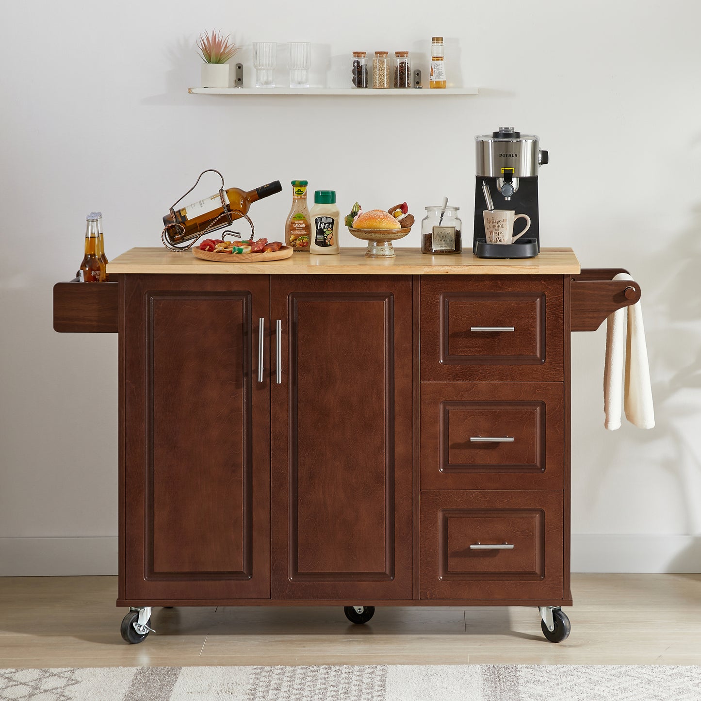 Bartholomew Modern Rolling Barn Dining Island
