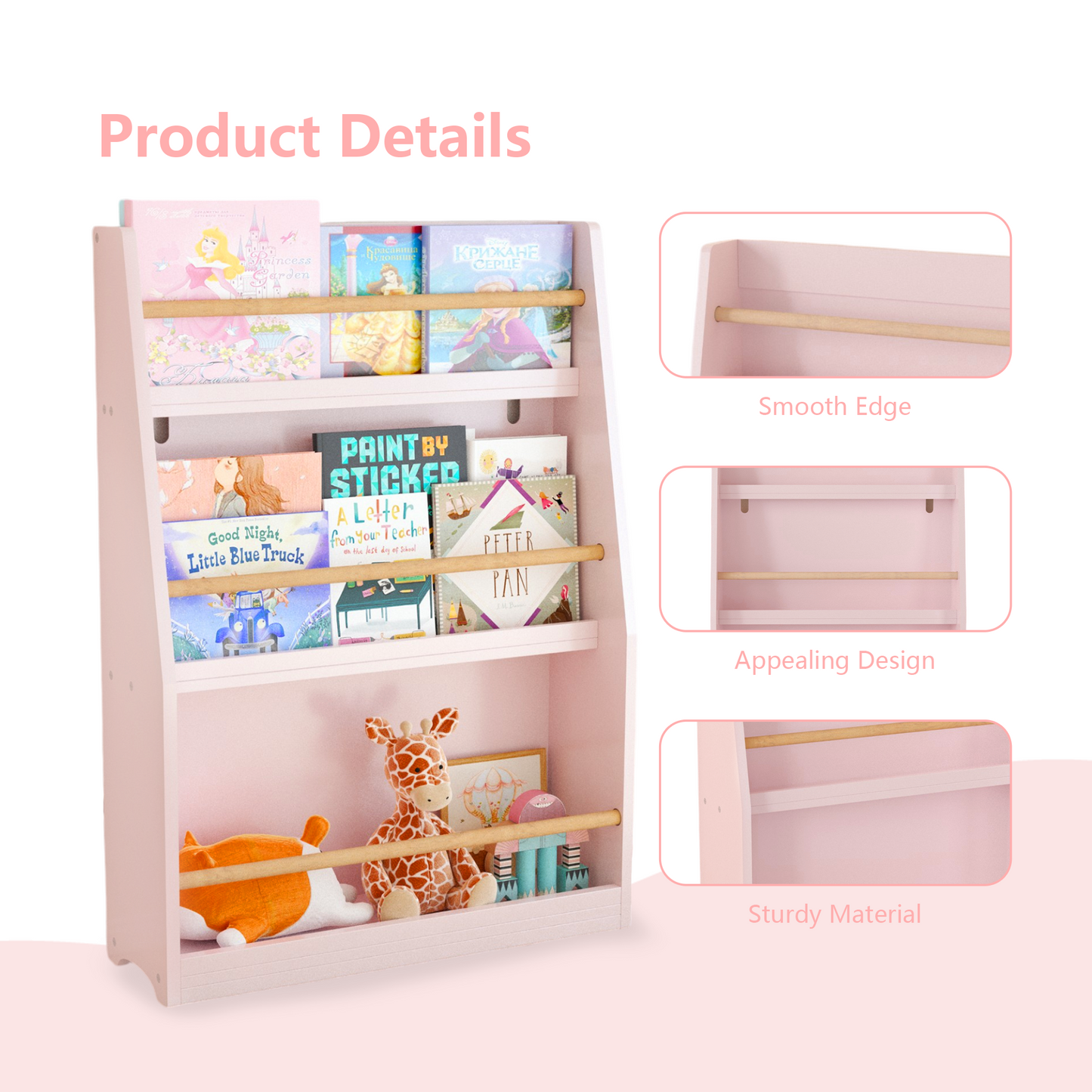 Justo Contemporary Kids Book Rack