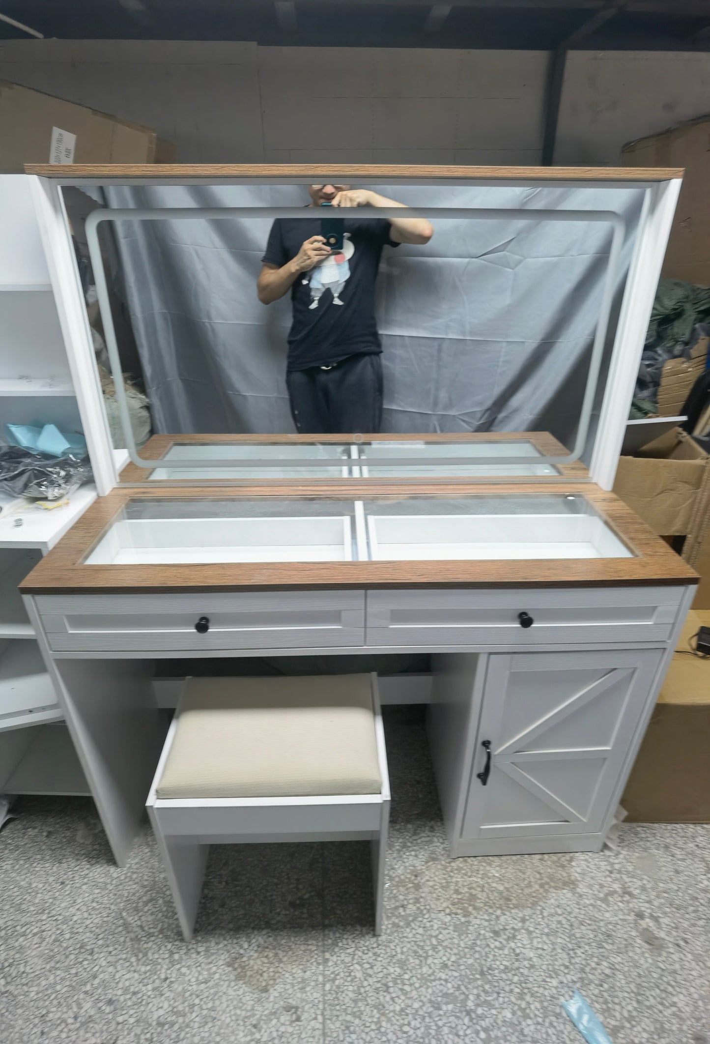 Irvington Craftsman Makeup Vanity