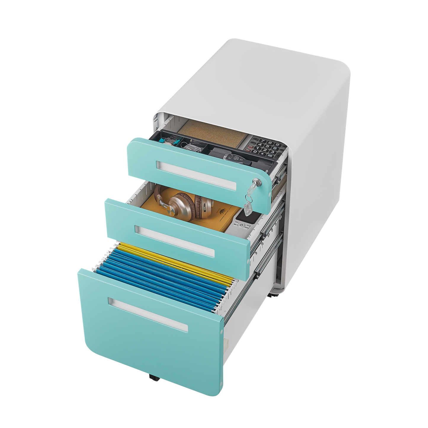 Mission Modern Mobile File Storage Cabinet