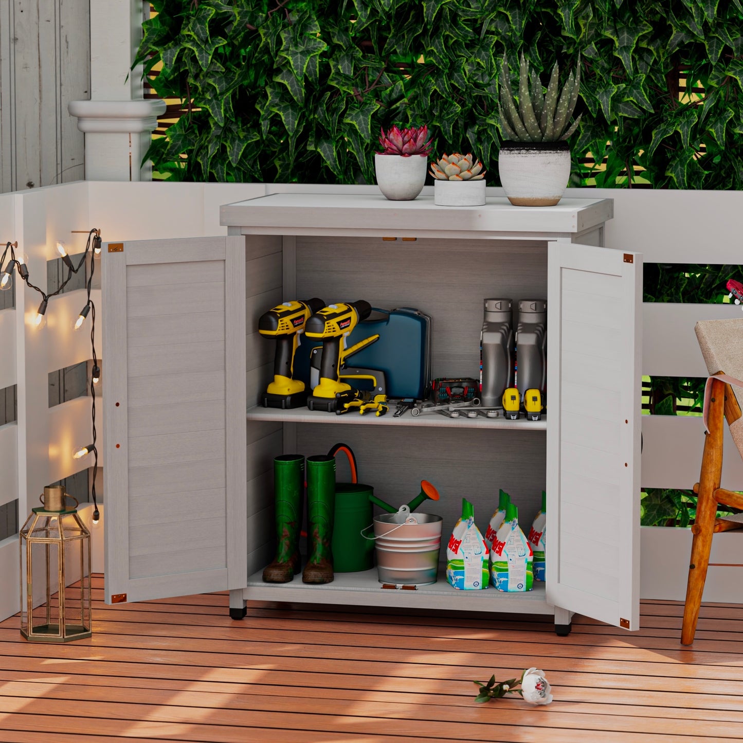 Elmcrest Modern Potting Storage Work Bench