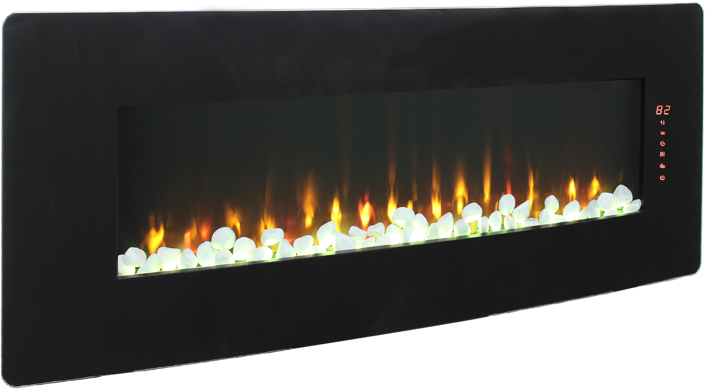 Irvington Modern Curved Wall Electric Fireplace