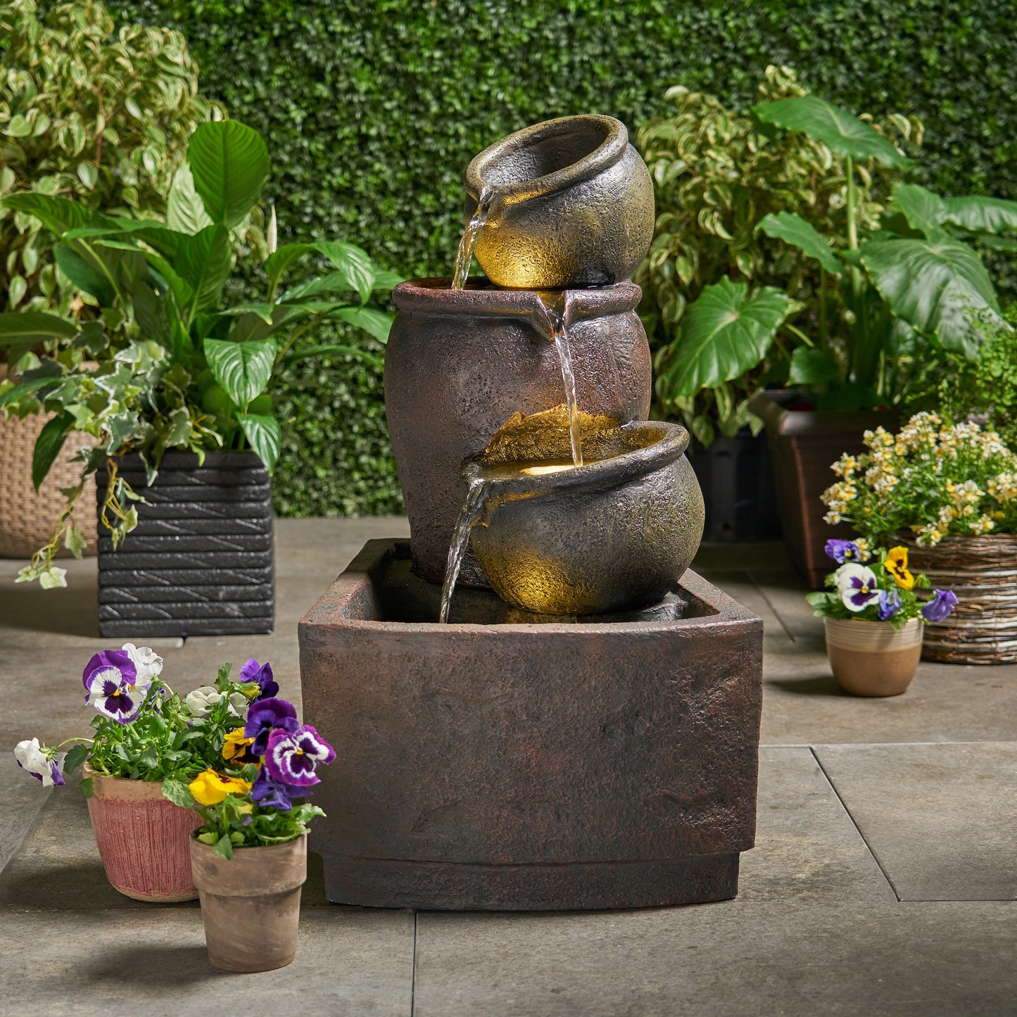 Centerville Modern Rustic Outdoor Fountain