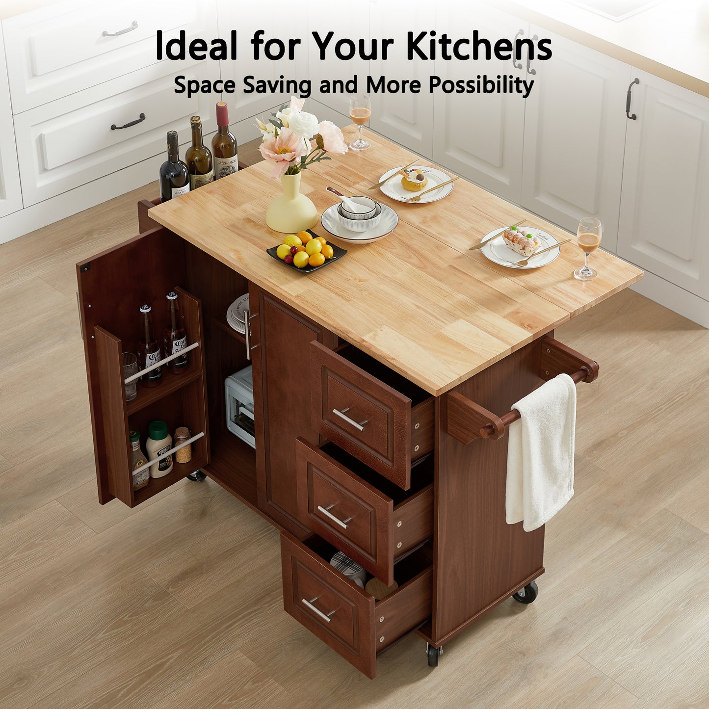 Bartholomew Modern Rolling Barn Dining Island