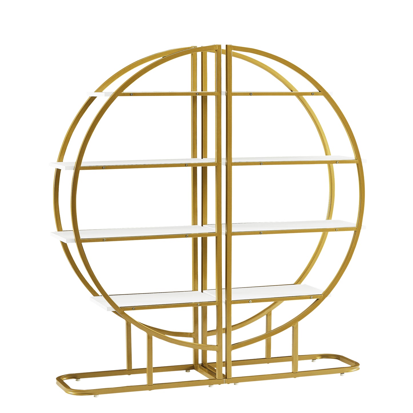Emery Modern Metal Round Bookshelf