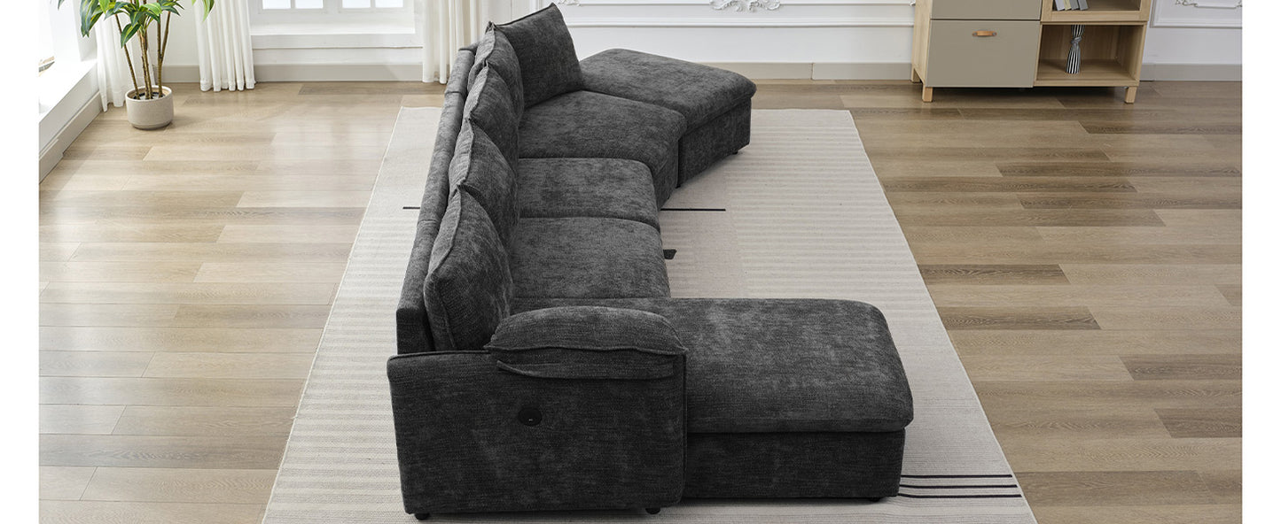 Sonoma Modern Pull-out Couch Sectional