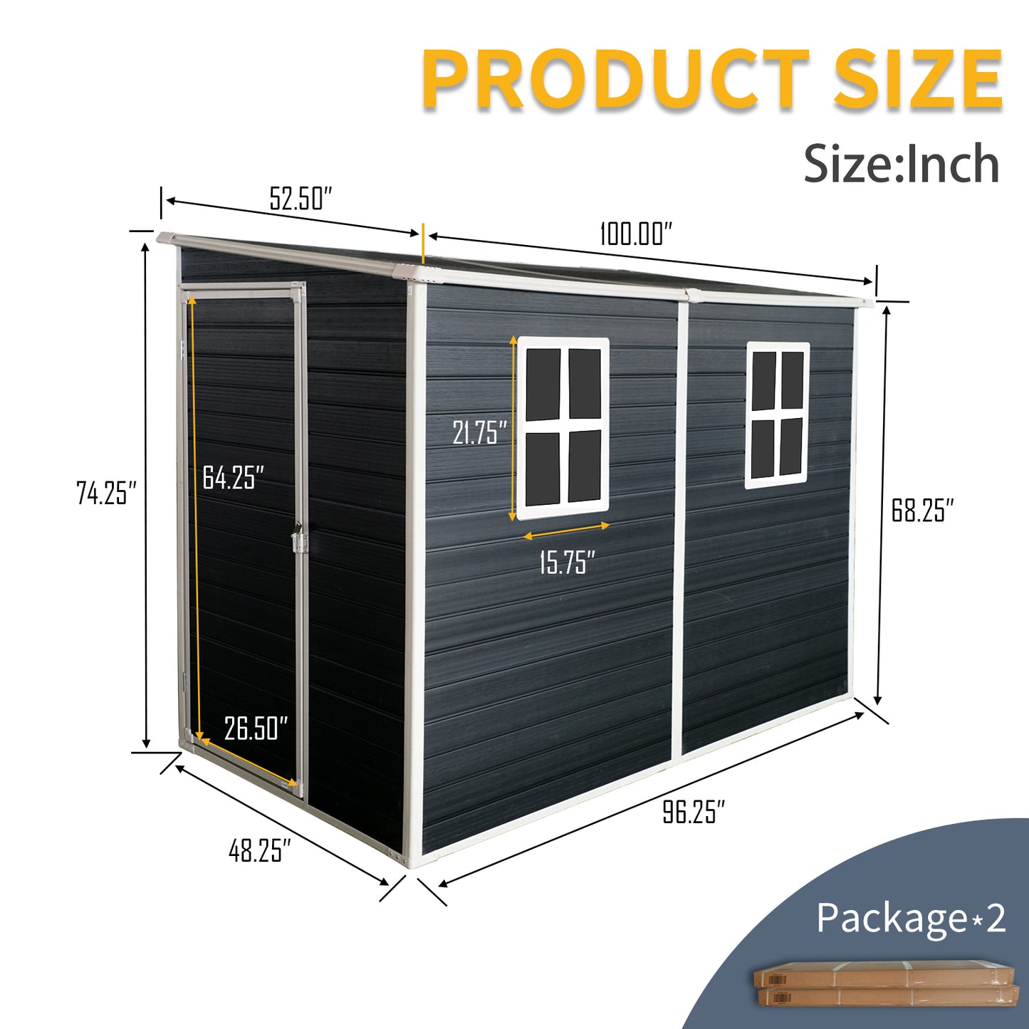 Jiron Contemporary Resin Shed