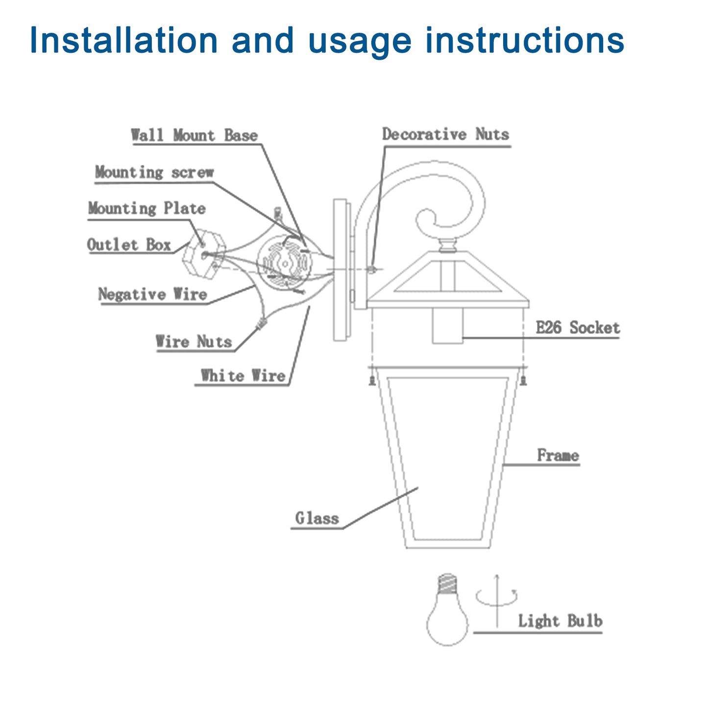 Warmsprings Modern Waterproof Wall Lamp