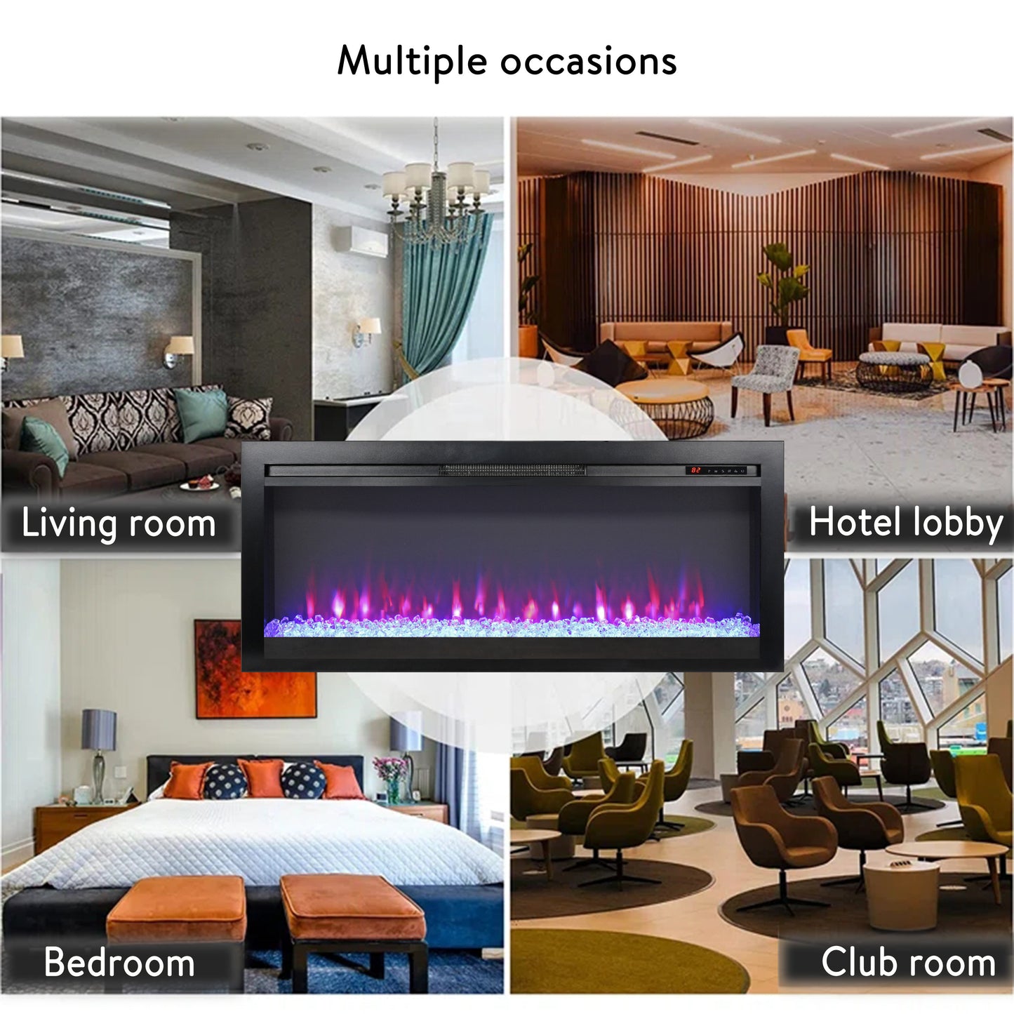 Oakridge Modern Electric Fireplace Heater