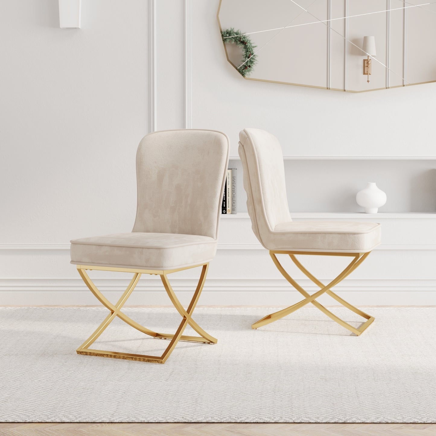 Westport Modern Velvet Dining Chair Set