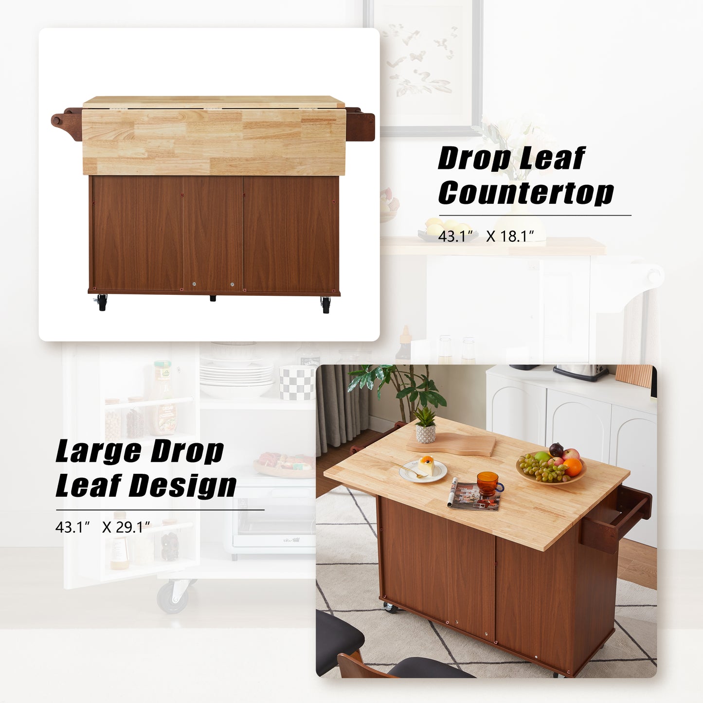 Bartholomew Modern Rolling Barn Dining Island