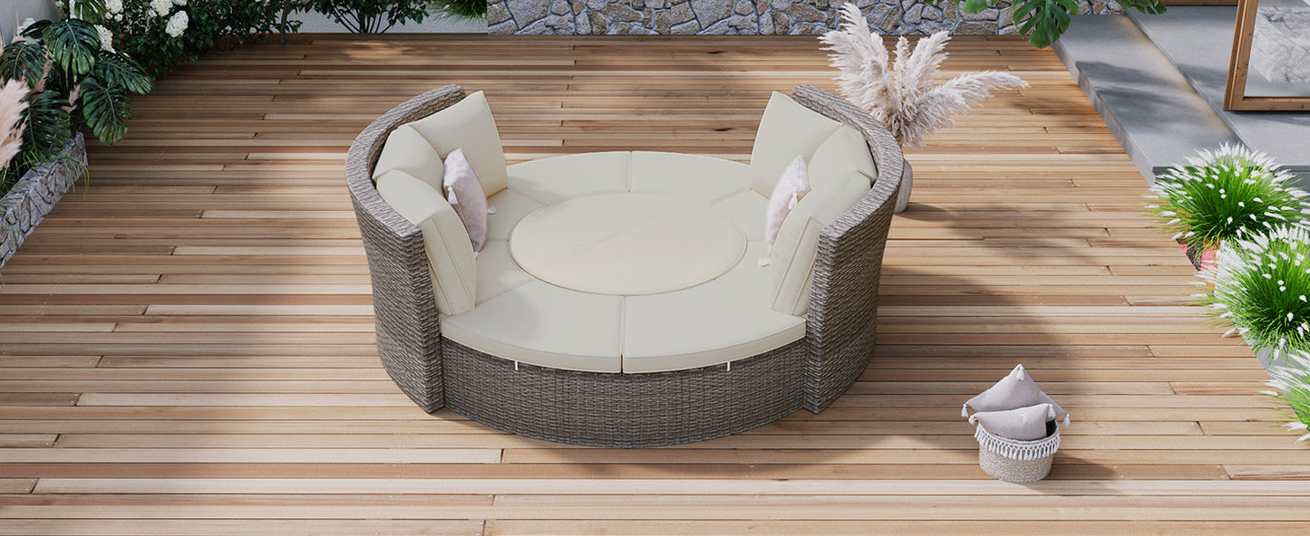 Justo Modern Patio Rattan Daybed