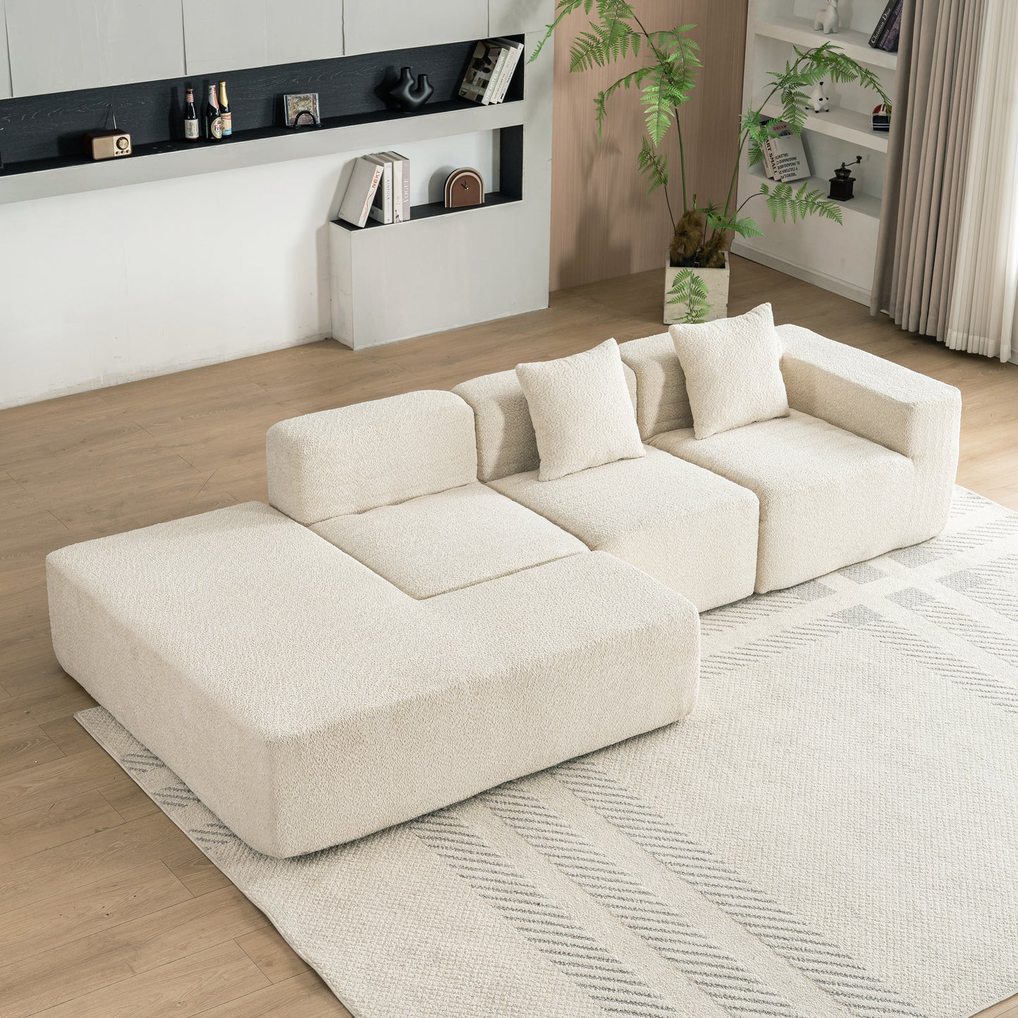 Luz Contemporary Sectional Sofa Set
