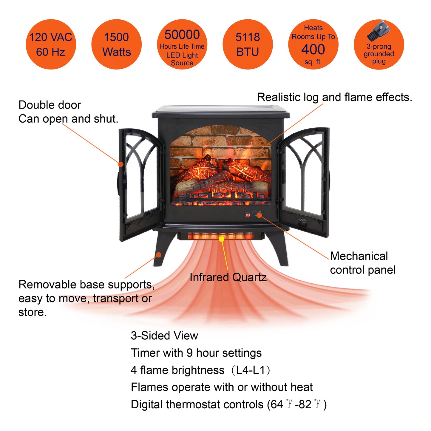 Napa Contemporary Flame Infrared Fireplace
