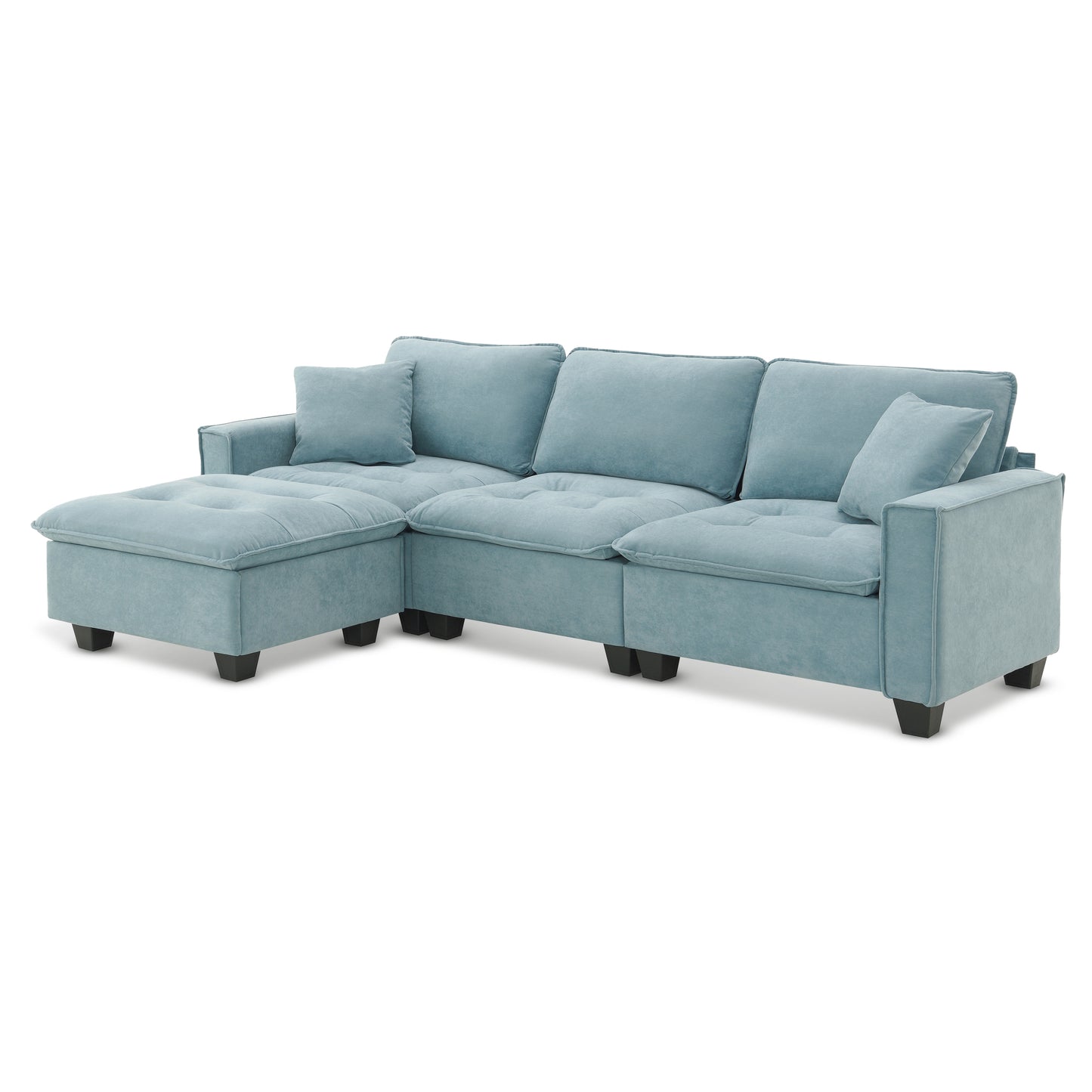 Lula Modern Velvet Convertible Sofa