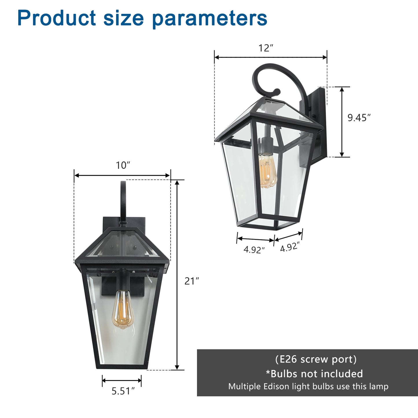 Warmsprings Modern Waterproof Wall Lamp