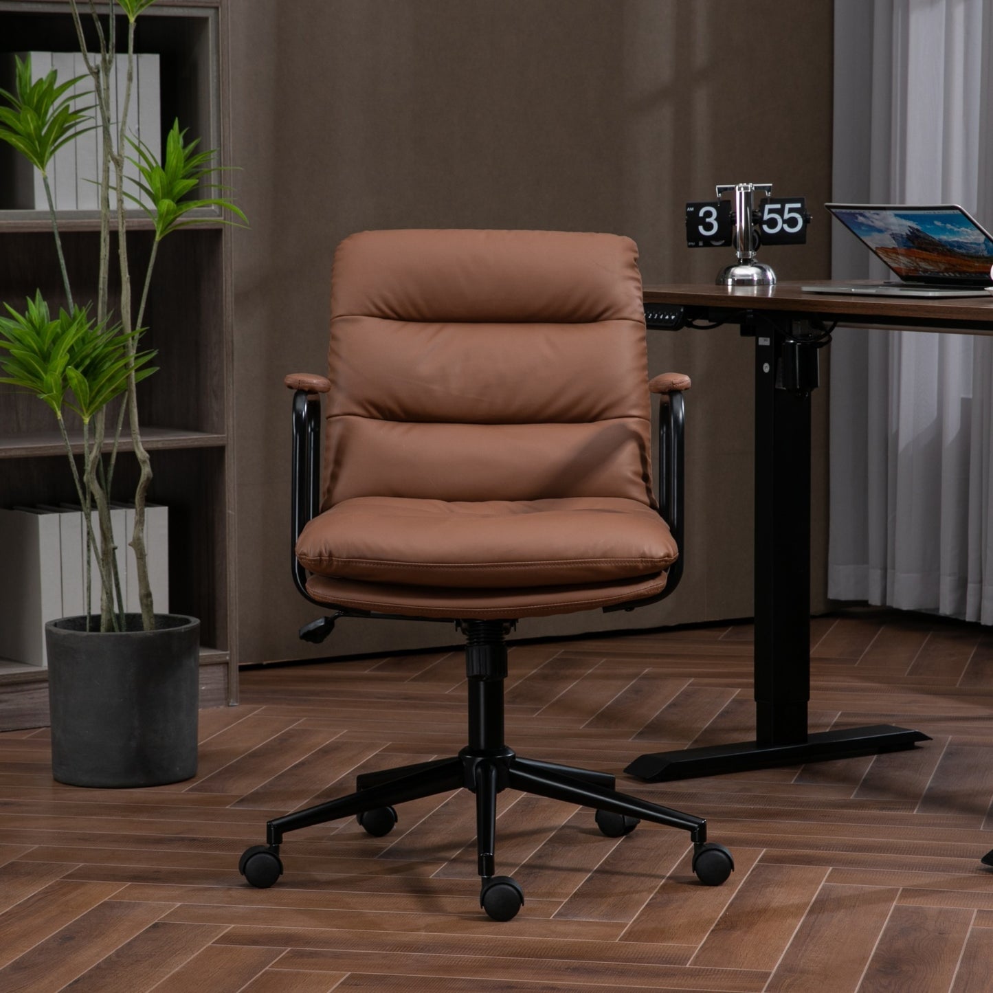 Napa Contemporary Ergo Leather Desk Chair