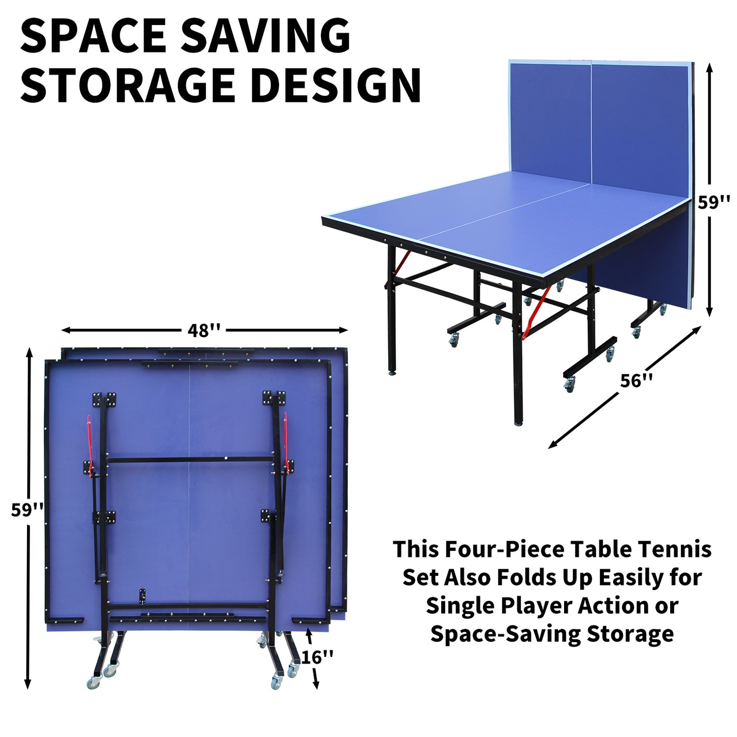 Lazzareschi Modern Foldable Ping Pong