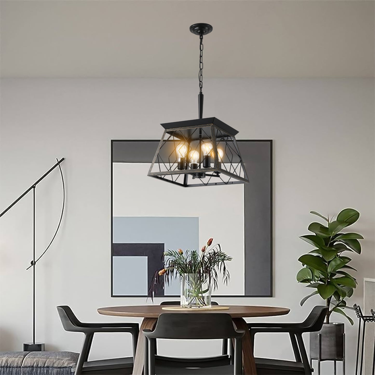 Kingsly Industrial Light Vintage Chandelier