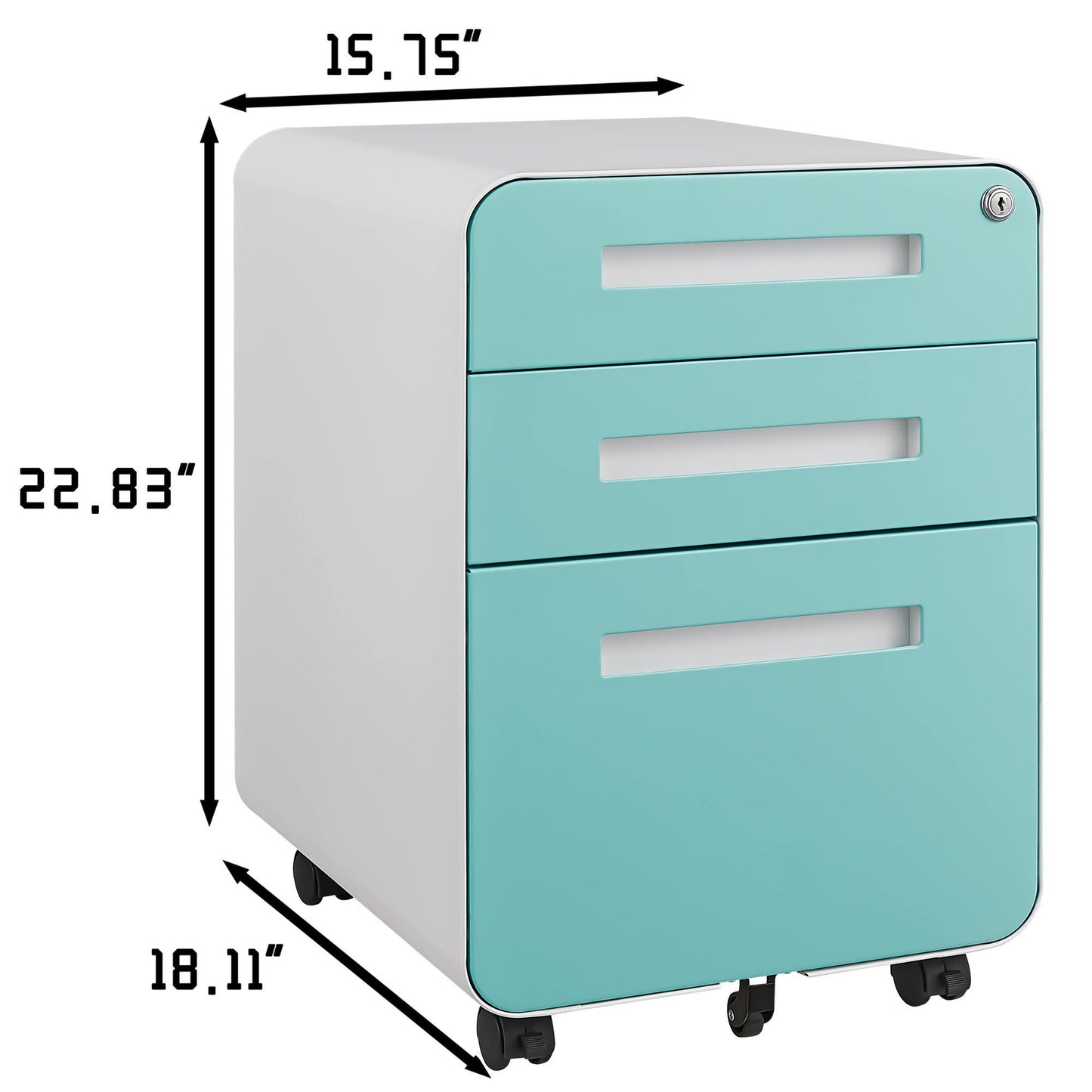 Mission Modern Mobile File Storage Cabinet