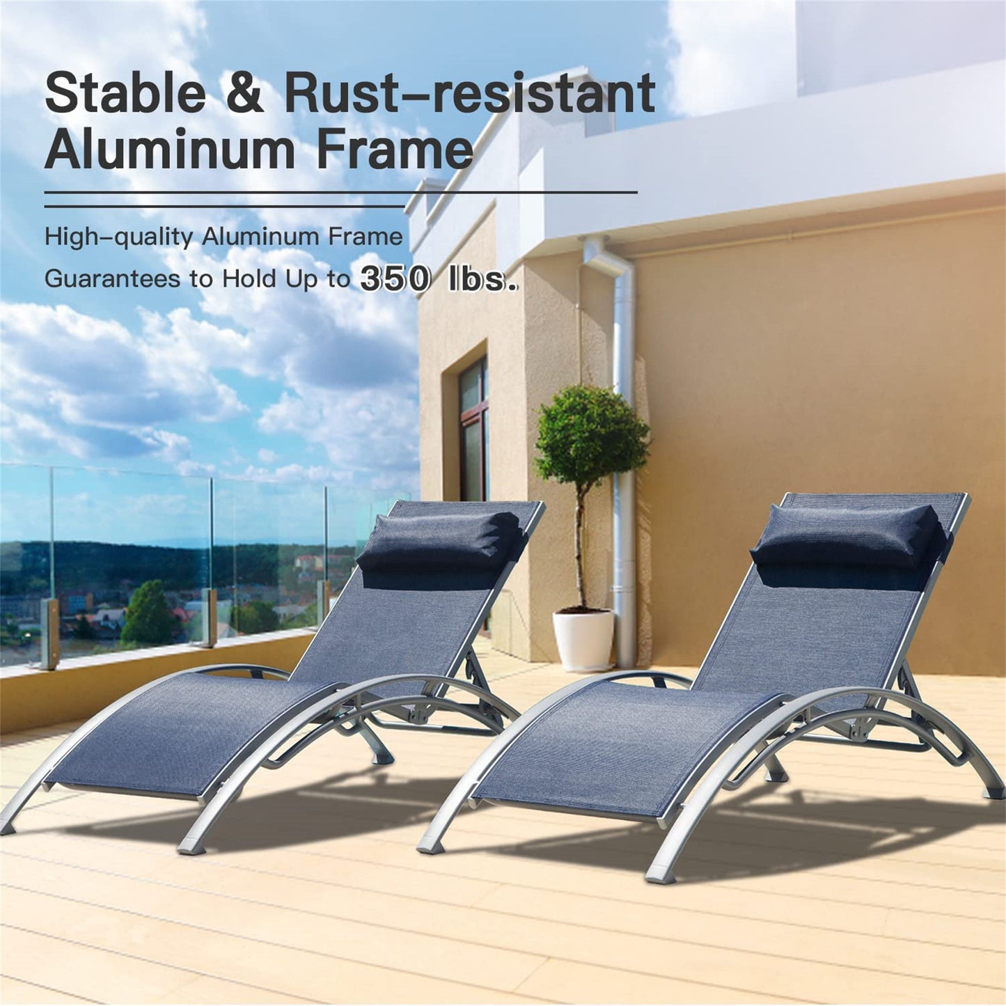 Calista Contemporary Outdoor Chaise Lounge