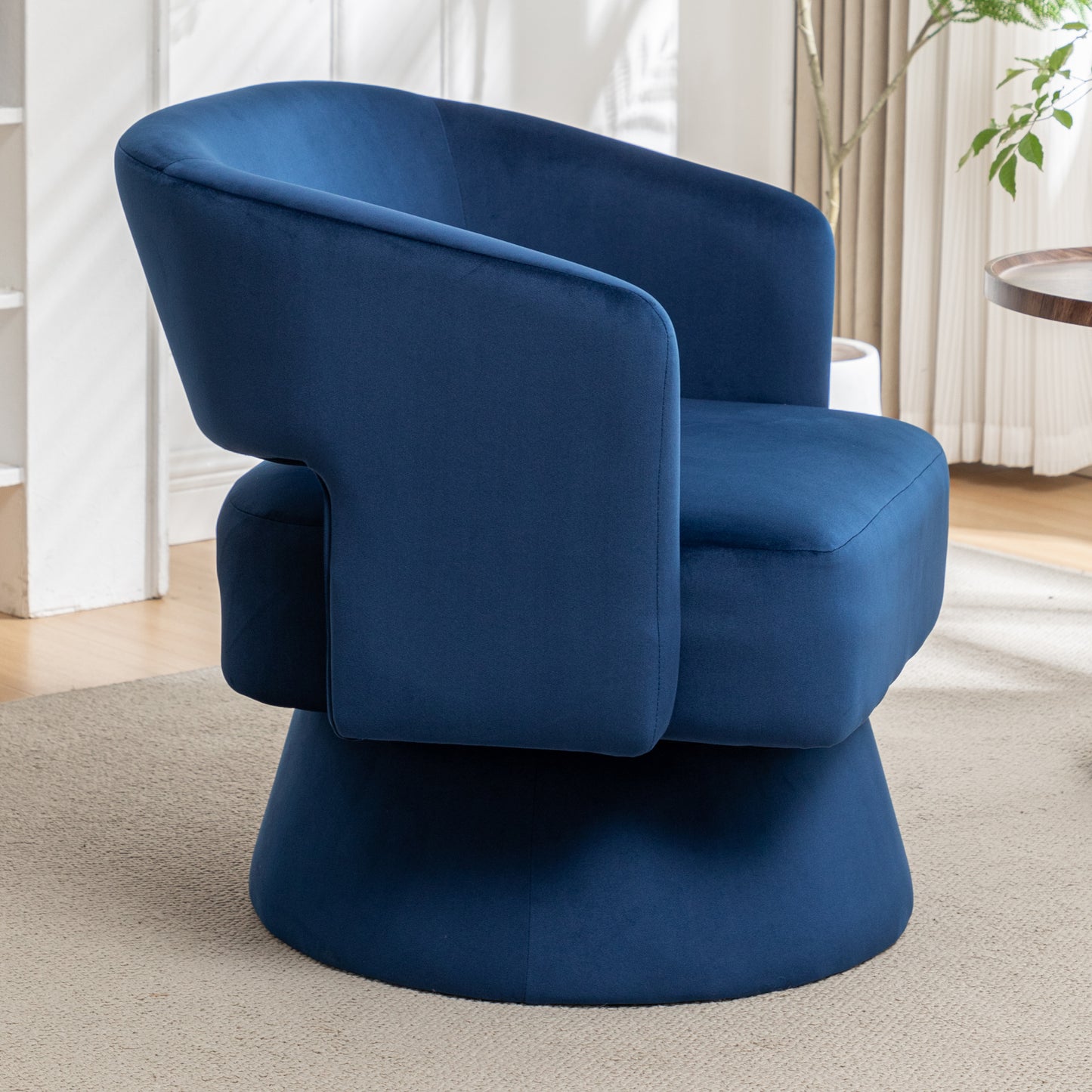 Elmcrest Traditional Velvet Swivel Accent Chair
