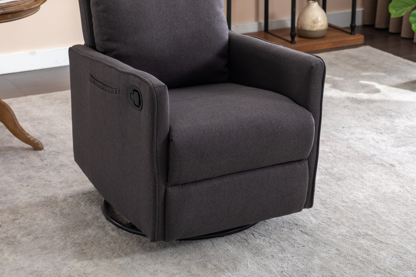 Amity Modern Cotton Linen Rocking Chair