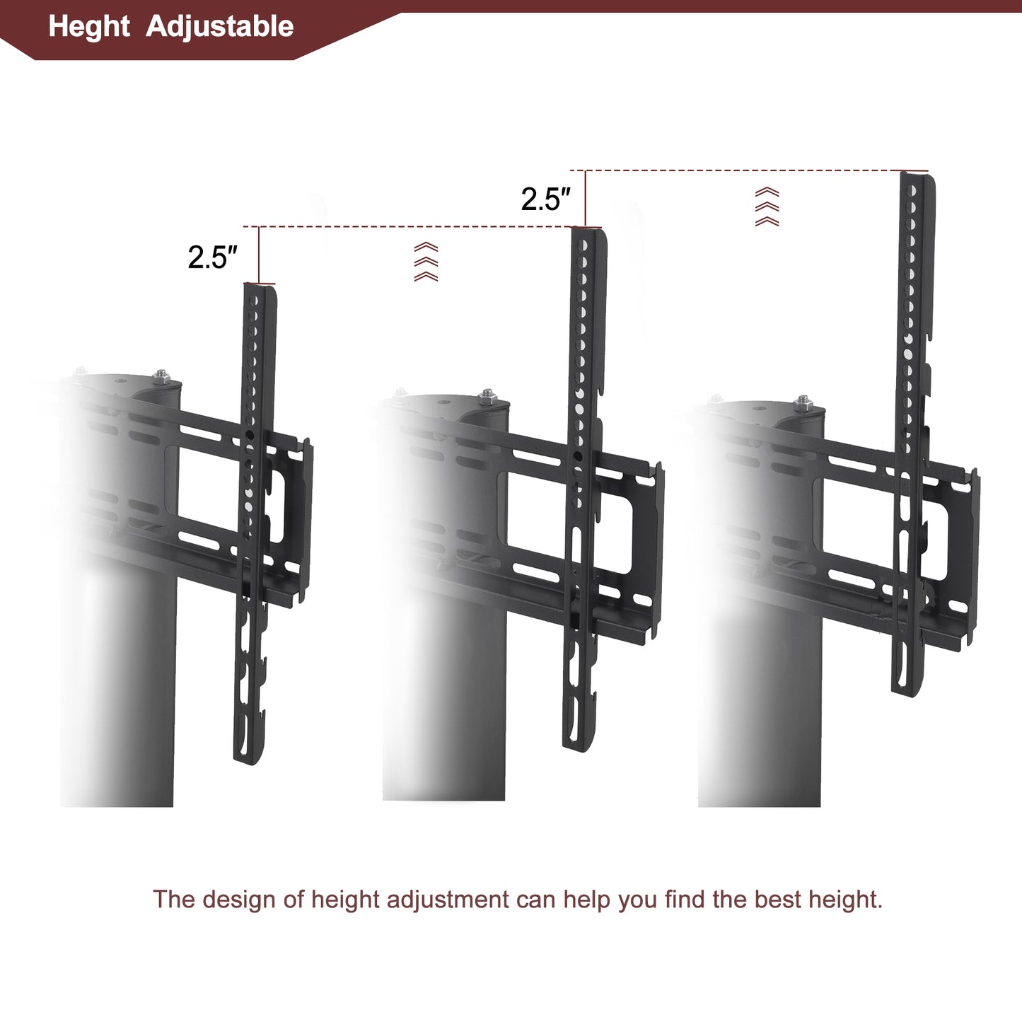 Jiron Modern Adjustable TV Stand Bracket