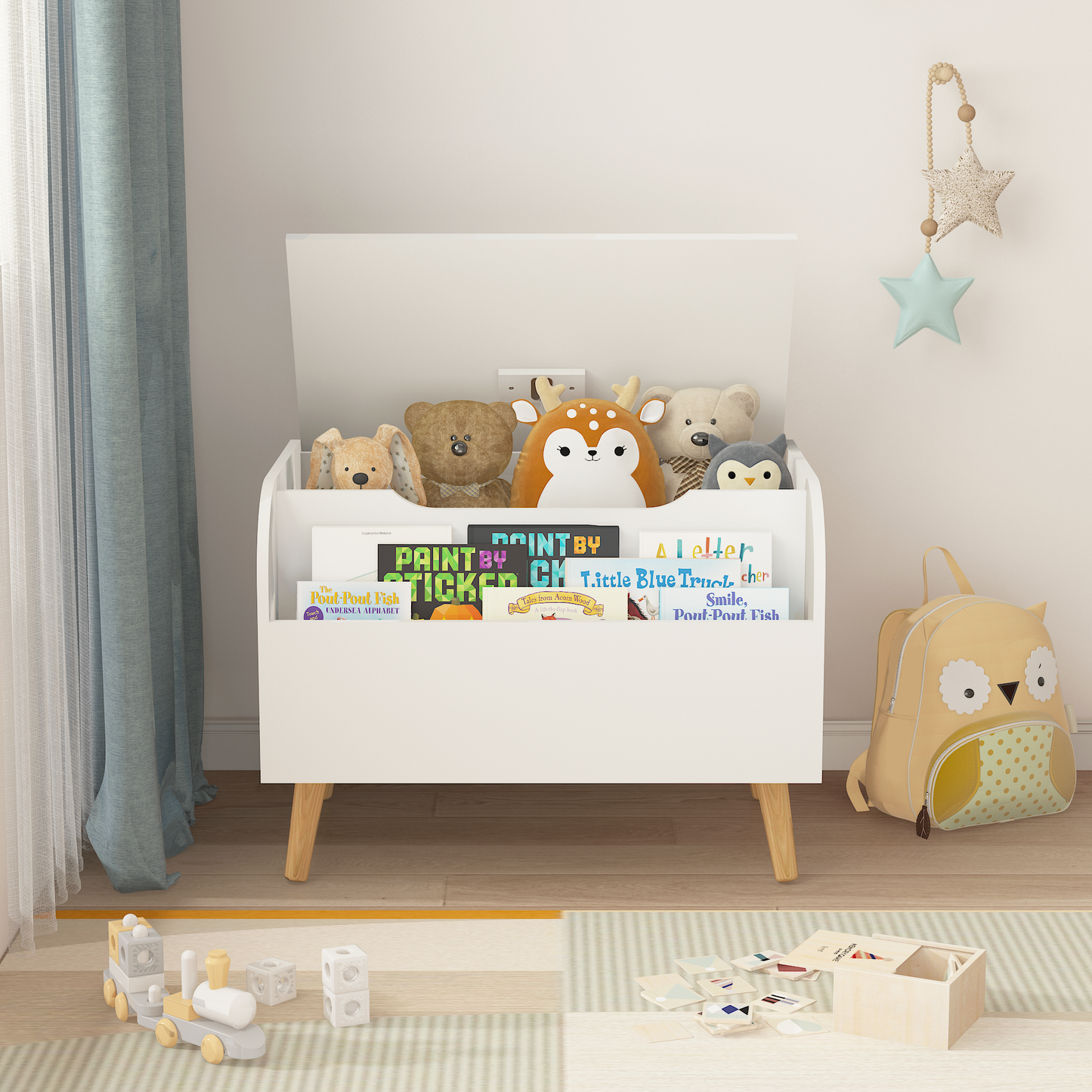 Cleo Craftsman Wooden Toy Organizer