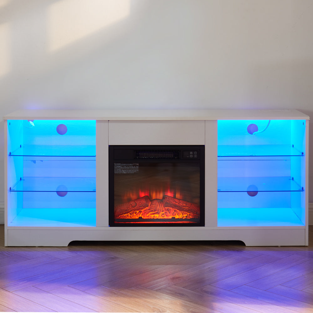 Marcel Modern LED Fireplace TV Stand