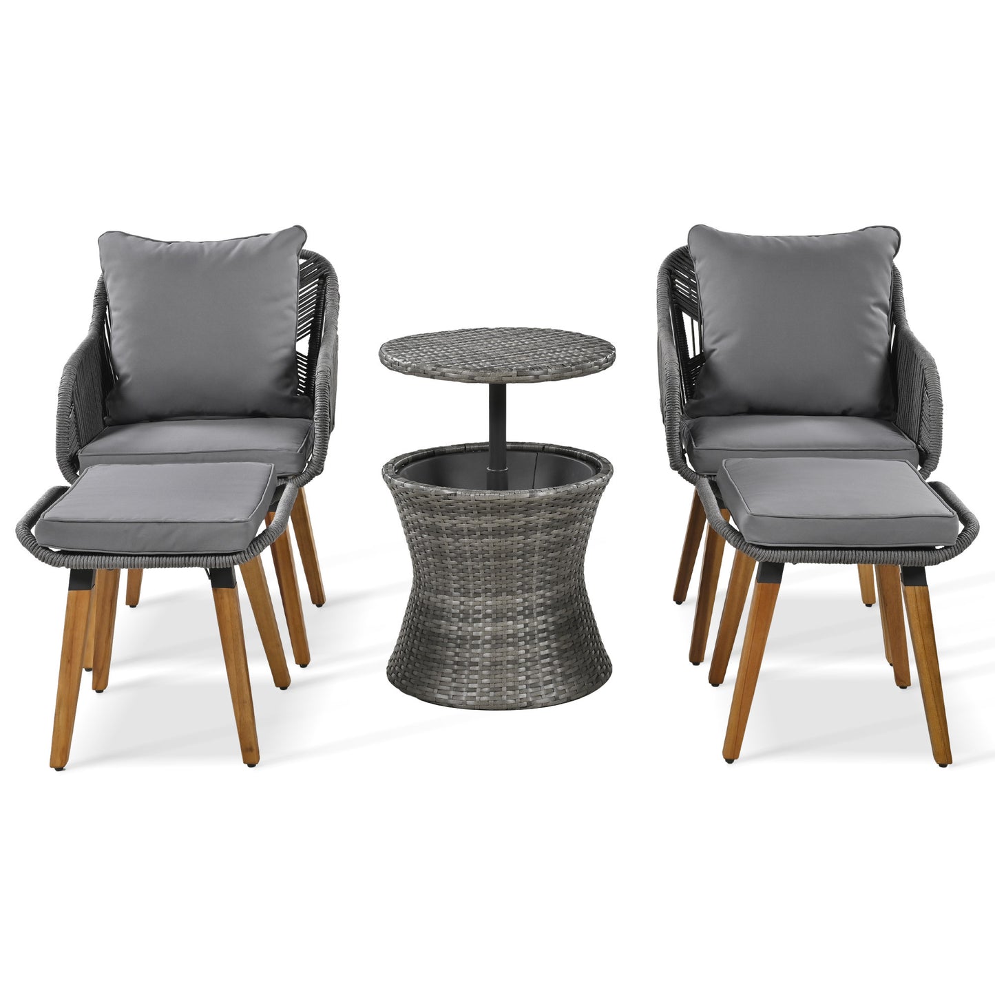 Calista Modern Patio Wicker Conversation Set