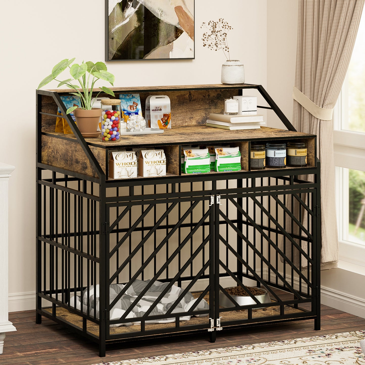 Lazzareschi Modern Wooden Dog Crate