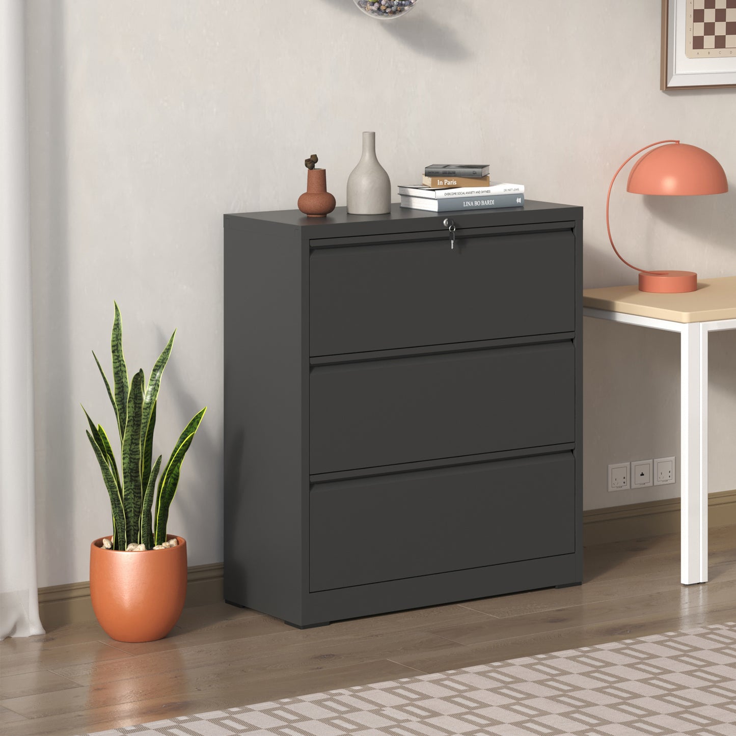 Centerville Modern Locking File Cabinet