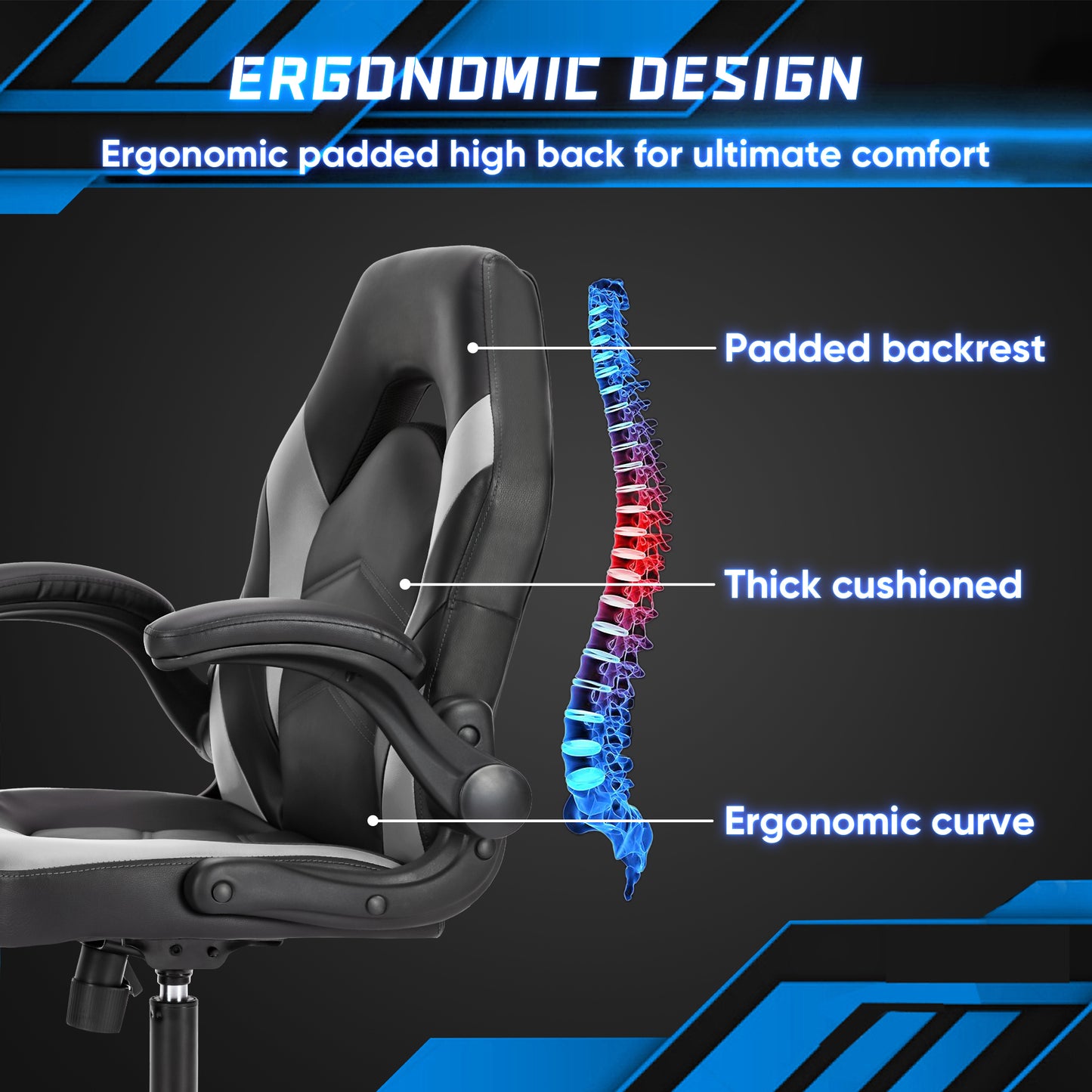 Lazzareschi Modern Lumbar Ergonomic Office Chair