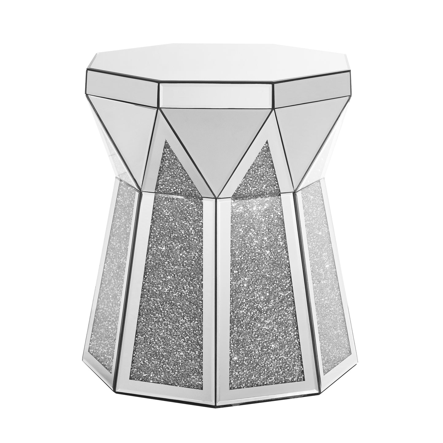 Justo Contemporary Crystal Polygon Coffee Table