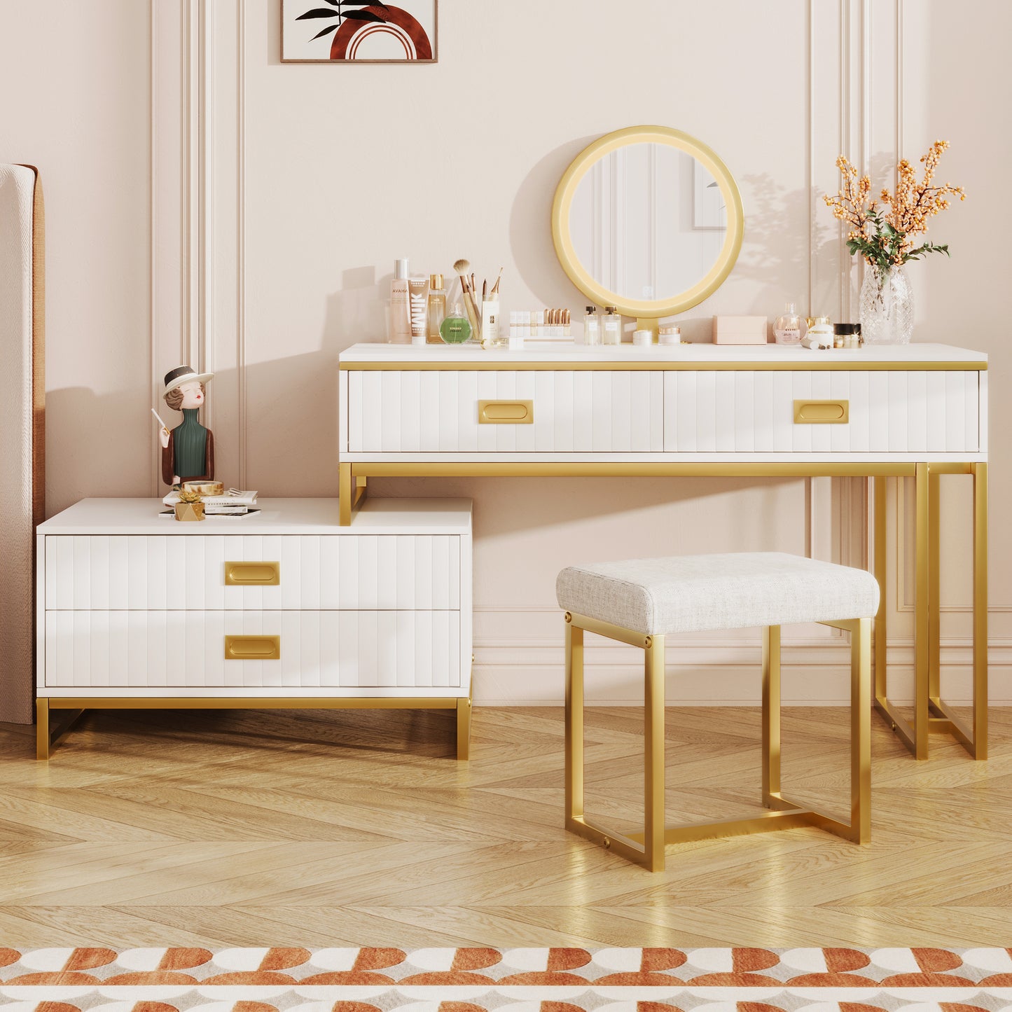 Somerset Modern Movable Vanity Table