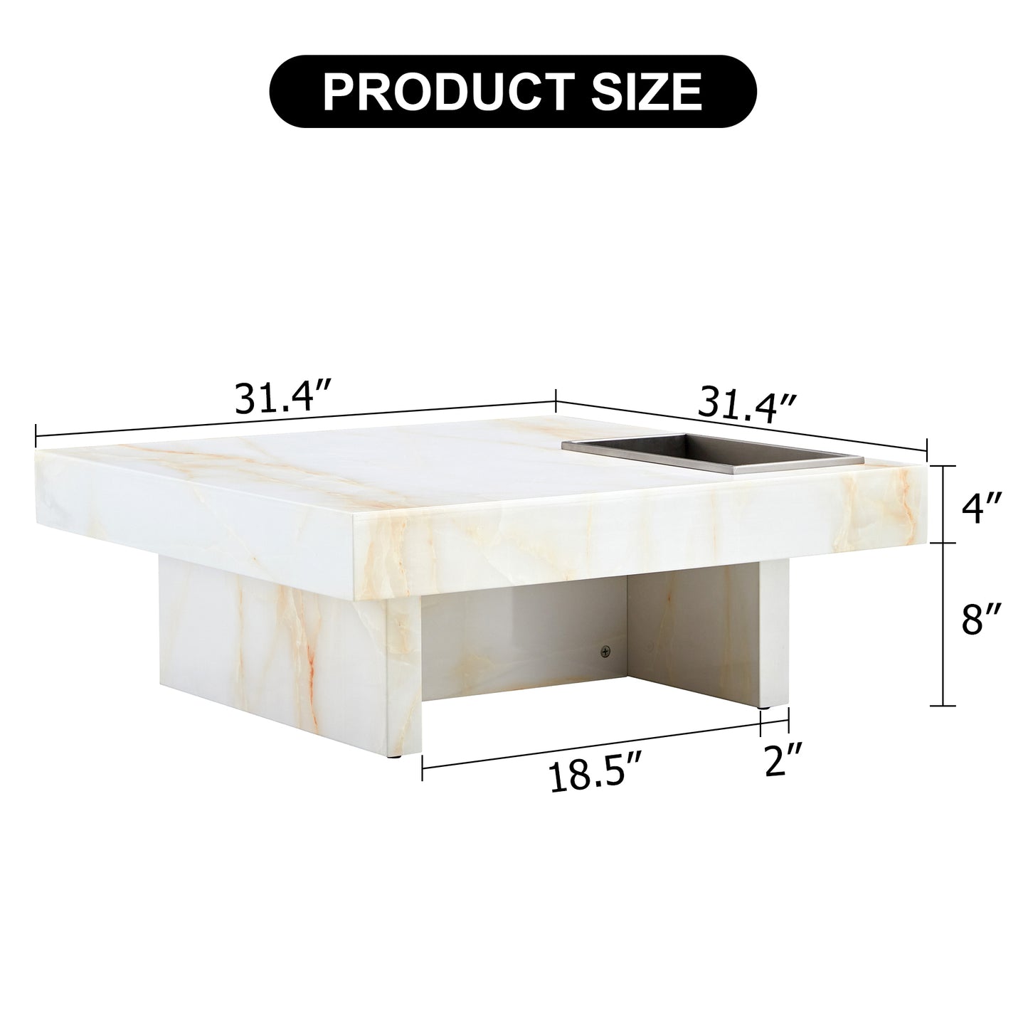 Marites Modern Elegance Marble Coffee Table
