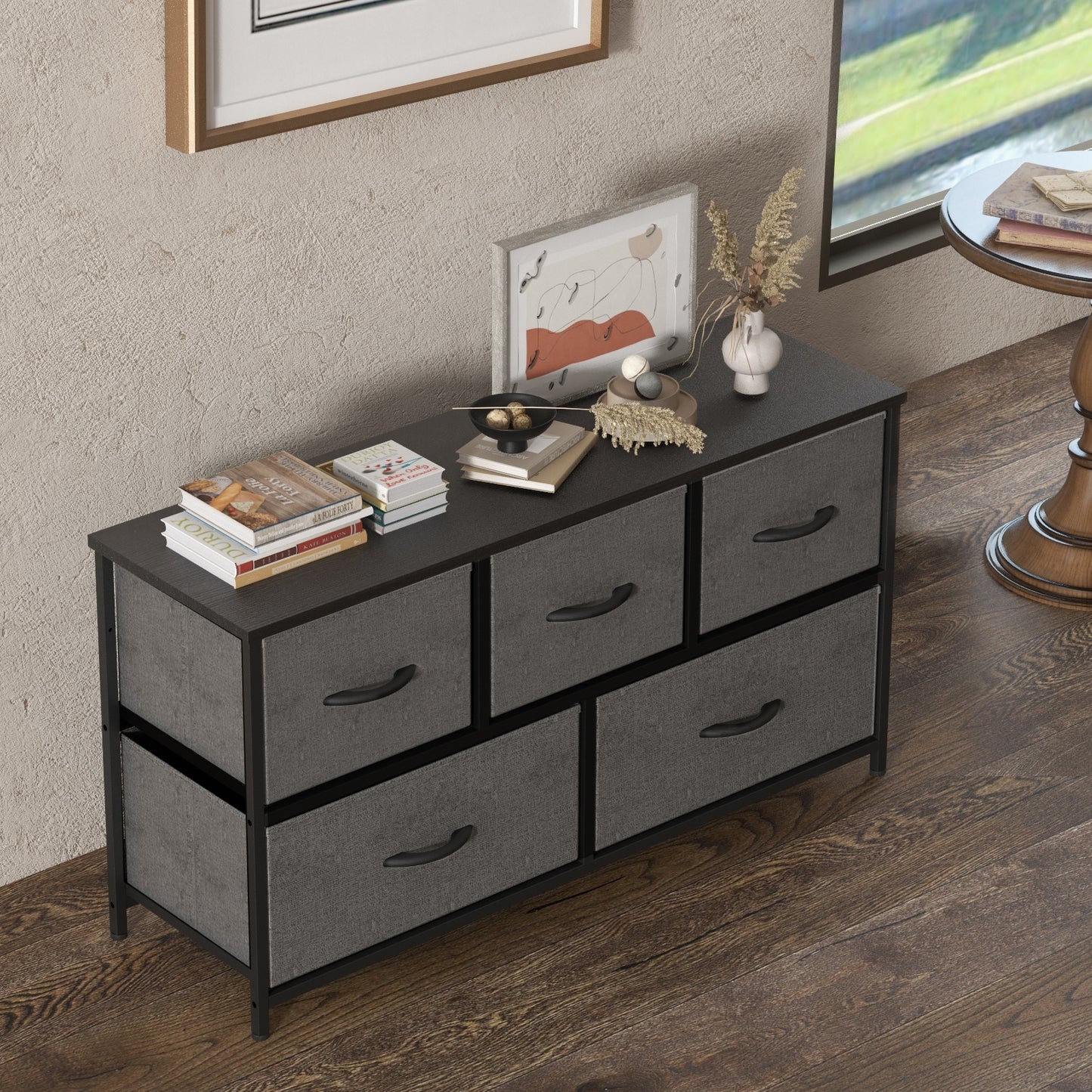 Luz Modern Fabric Dresser Cabinet Bedroom
