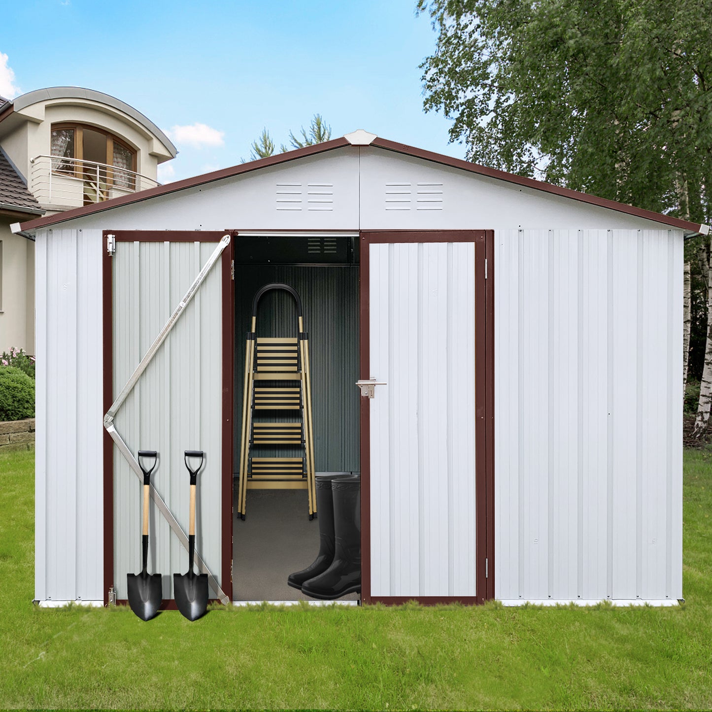 Healdsburg Industrial Metal Outdoor Storage Shed
