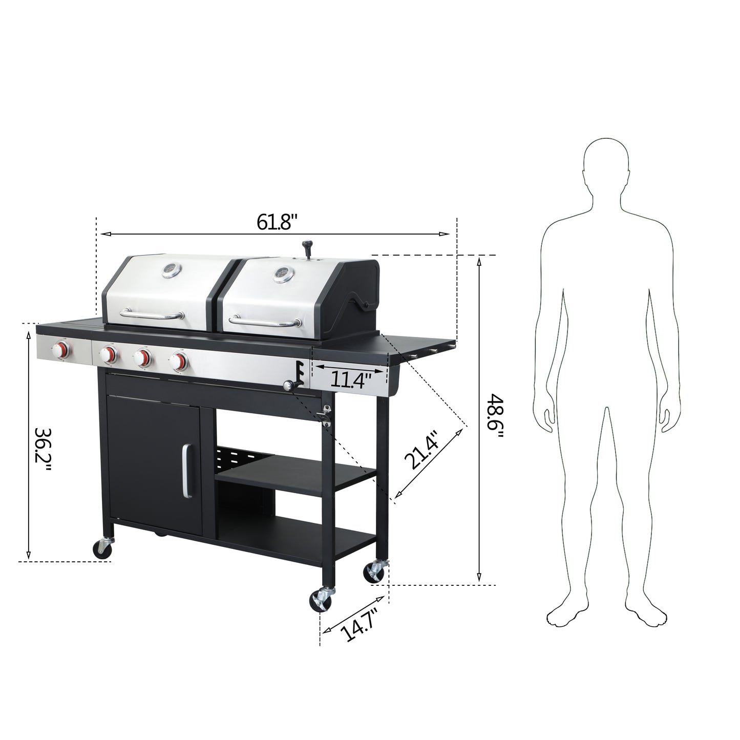 Eda Industrial Outdoor BBQ Grill