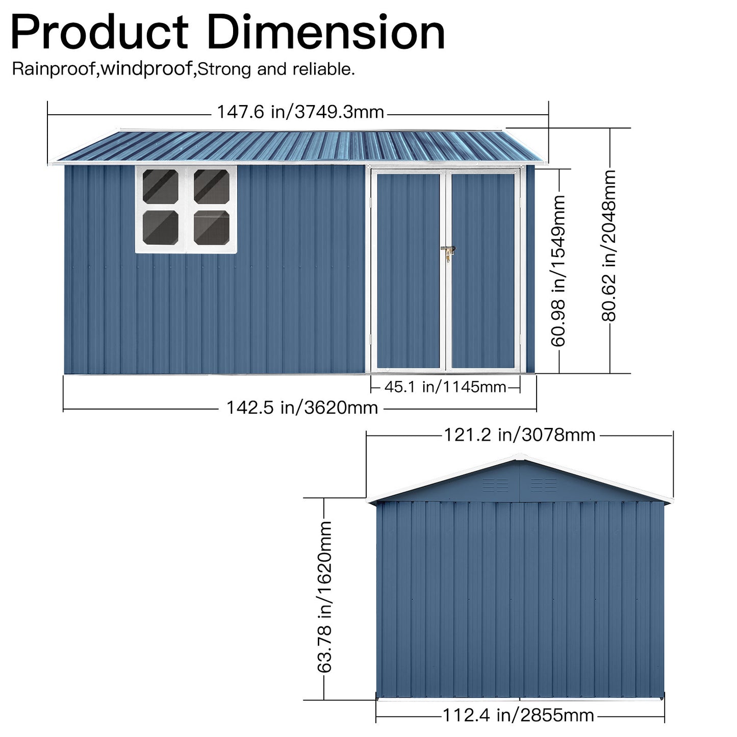 Sonoma Industrial Metal Garden Shed